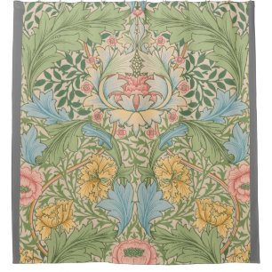 William Morris Myrtle Flower Floral Botanical Shower Curtain
