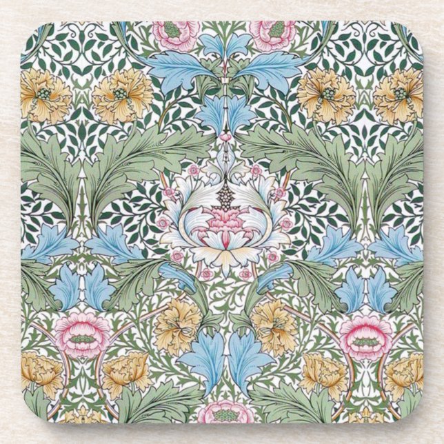 William Morris Myrtle Pattern Cork Coaster Set (Front)