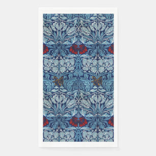 William Morris Navy Blue Tulip Rose Wallpaper Napkin