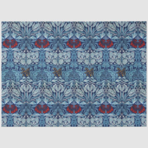William Morris Navy Blue Tulip Rose Wallpaper Tissue Paper