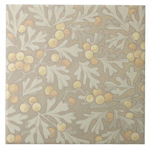 William Morris Oak and Acorn Ceramic Tile