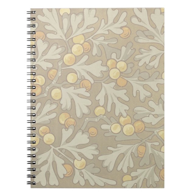William Morris Oak and Acorn Spiral Notebook (Front)