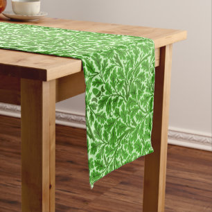 William Morris Oak Leaves, Emerald Green Short Table Runner