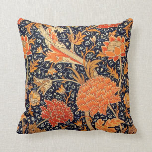 William Morris Orange Cray Cushion