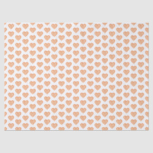 William Morris Orange Floral Heart Decoupage Tissue Paper