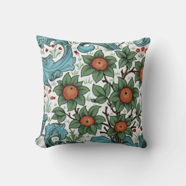 William Morris Orange orchard Cushion (Front)