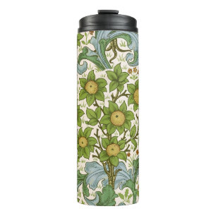 William Morris Orchard Green Floral Art Thermal Tumbler
