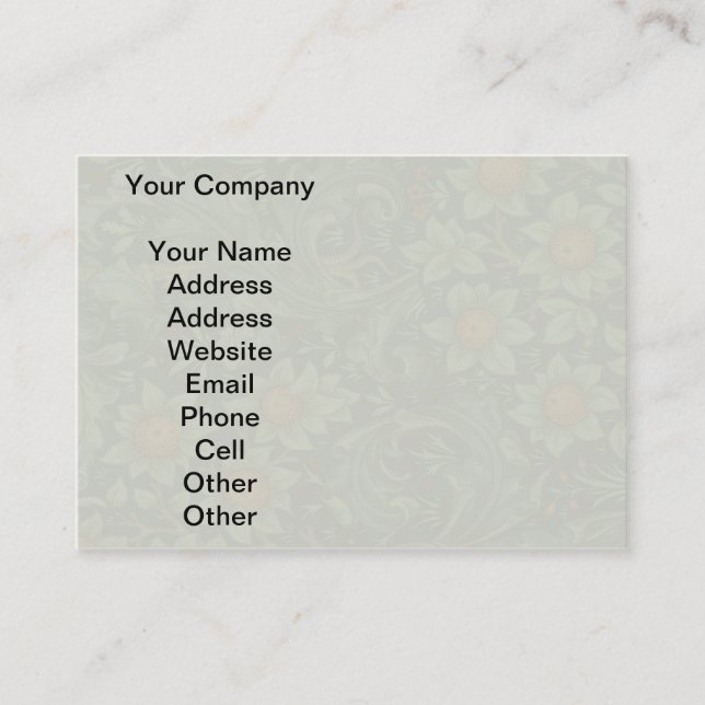 William Morris Orchard Pattern Art Business Card (Front)