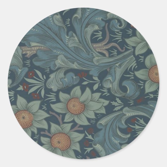 William Morris Orchard Pattern Art Classic Round Sticker (Front)