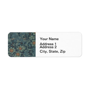 William Morris Orchard Pattern Art Return Address Label
