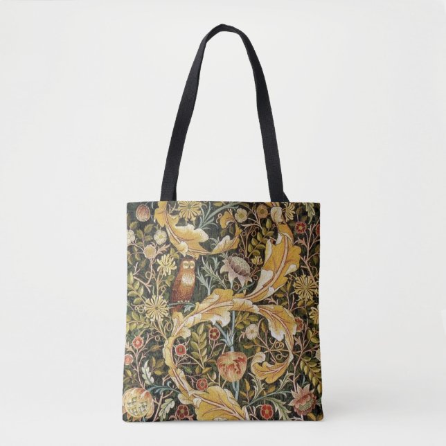 William Morris Owl an Acanthus Tote Bag (Front)