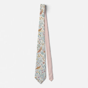 William Morris - Owl and Berries print pattern Tie