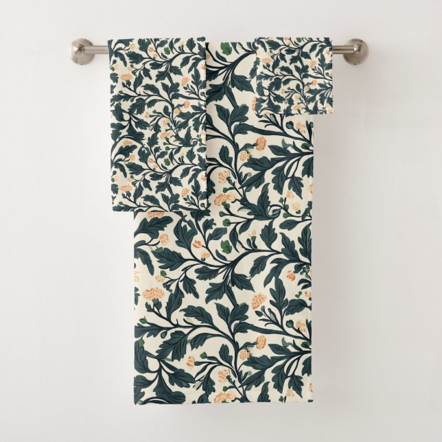 William Morris Pattern  Bath Towel Set (Insitu)