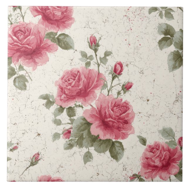 William Morris Pattern Ceramic Tile (Front)