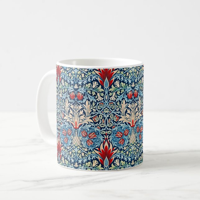 William Morris pattern, Snakeshead, Coffee Mug (Front Left)