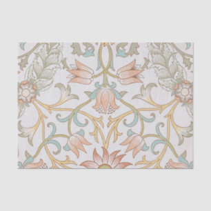 William Morris, Peach Pink Tulips Elegant Floral Tissue Paper