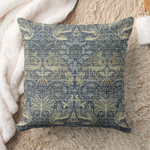 William Morris Peacock and Dragon Cushion