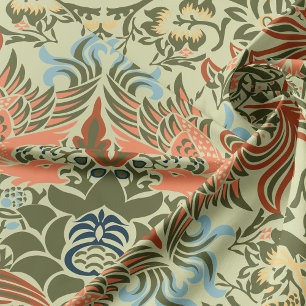 William Morris Peacock and Dragon Fabric