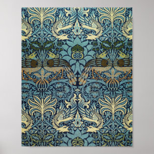 William Morris  Peacock and Dragon, famous pattern Poster