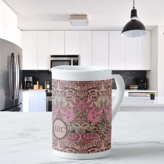 William Morris Peacock and Dragon Monogram Bone China Mug (Creator Uploaded)
