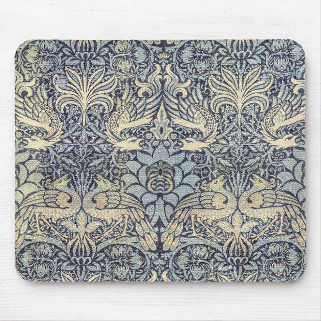 William Morris Peacock and Dragon Mouse Pad (Front)