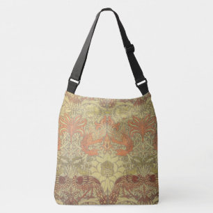 William Morris Peacock and Dragon Pattern Crossbody Bag