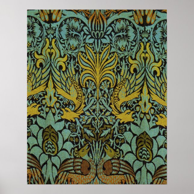 William Morris Peacock and Dragon Tapestry Poster (Front)
