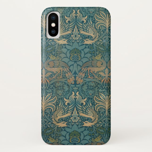 William Morris Peacock and Dragon Textile Design Case-Mate iPhone Case (Back)