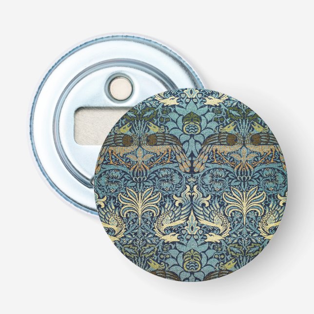 William Morris Peacock and Dragon Woven Design Bottle Opener (Front)