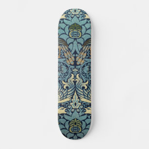 William Morris Peacock and Dragon Woven Design Skateboard