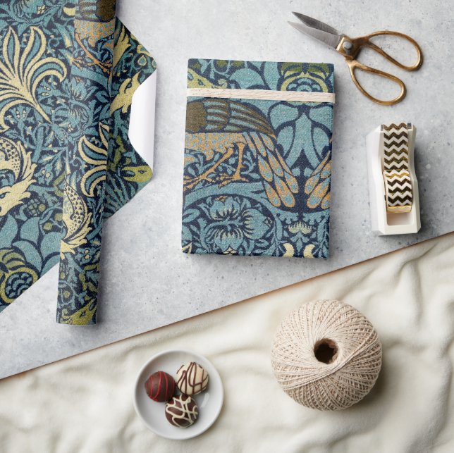 William Morris Peacock and Dragon Woven Design Wrapping Paper (Crafts)
