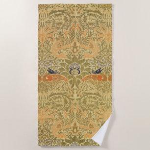 William Morris Peacock & Dragon Arts & Crafts Beach Towel