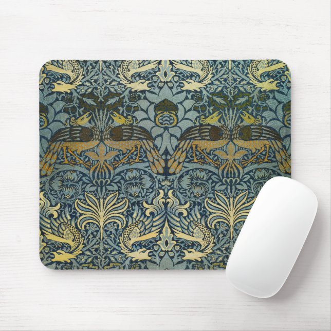 William Morris Peacock Dragon Classic Mouse Pad (With Mouse)