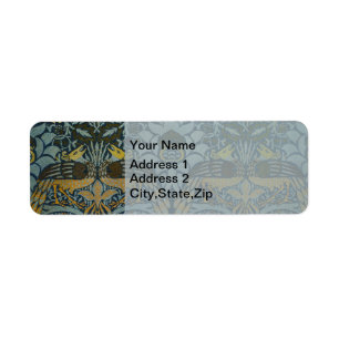 William Morris Peacock Dragon Classic Return Address Label