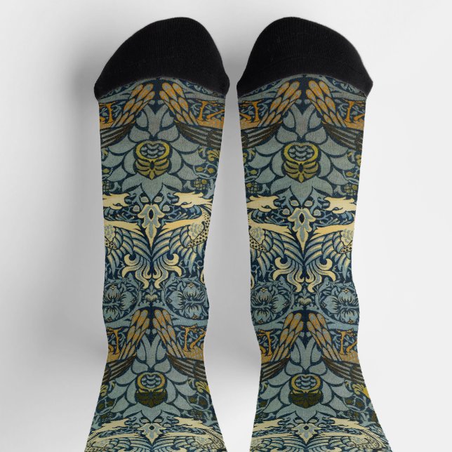 William Morris Peacock Dragon Classic Socks (Top)