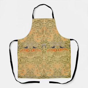 William Morris Peacock Dragon Vintage Arts Crafts Apron