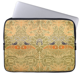 William Morris Peacock Dragon Vintage Arts Crafts Laptop Sleeve