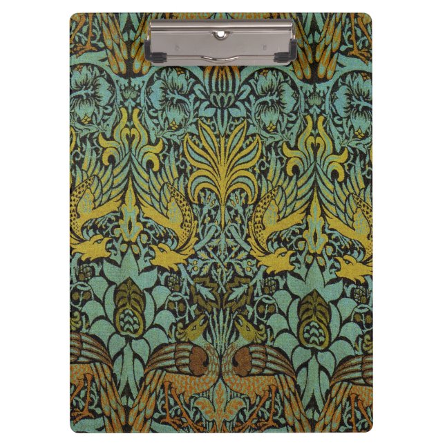 William Morris Peacock Dragon Wallpaper  Clipboard (Front)