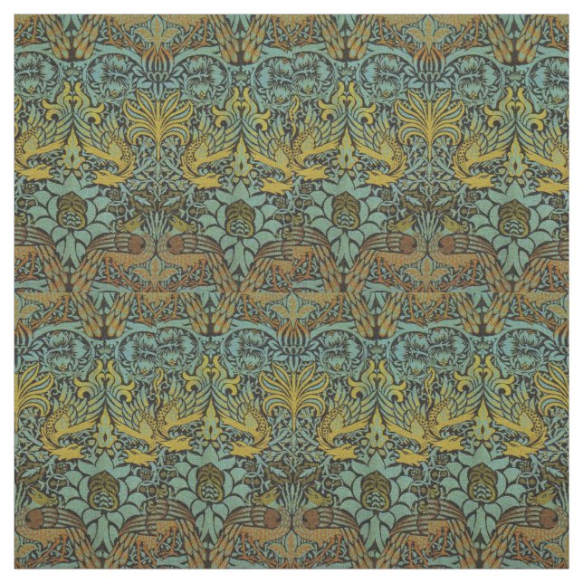 William Morris Peacock Dragon Wallpaper  Fabric (Swatch)