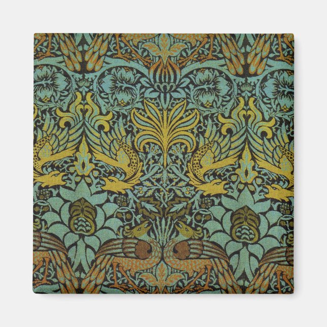 William Morris Peacock Dragon Wallpaper  Magnet (Front)