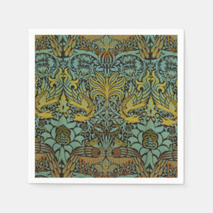 William Morris Peacock Dragon Wallpaper  Napkin