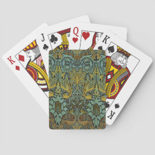 William Morris Peacock Dragon Wallpaper Playing Cards