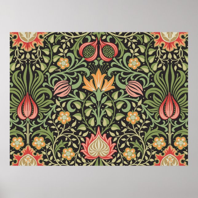 William Morris Persian Carpet Art Print Design (Front)