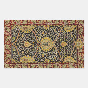 William Morris Persian Carpet Art Print Design Rectangular Sticker