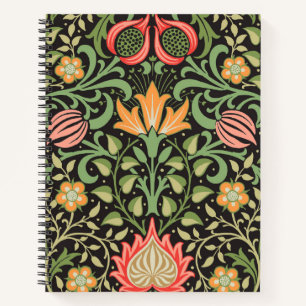 William Morris Persian Floral Antique Notebook