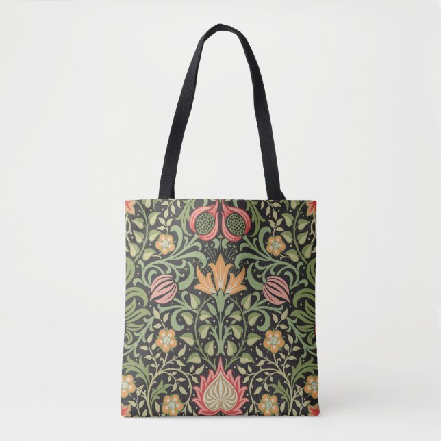 William Morris Persian Floral Antique Tote Bag (Front)