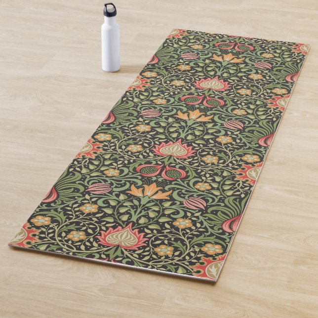 William Morris Persian Floral Antique Yoga Mat (In Situ)