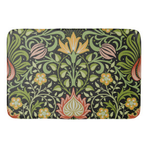 William Morris Persian Floral Botanical Design Bath Mat