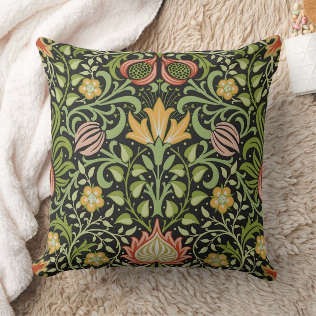 William Morris Persian Floral Botanical Design Cushion (Blanket)