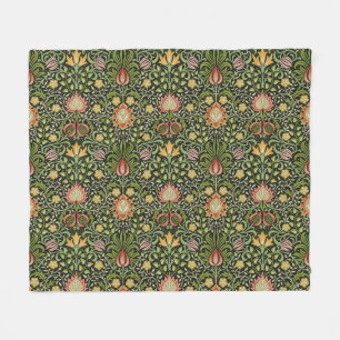 William Morris Persian Floral Botanical Design Fleece Blanket